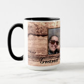 Abstracte gebrande sienna marmer graniet gepersona mok (Links)