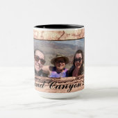 Abstracte gebrande sienna marmer graniet gepersona mok (Midden)