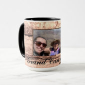 Abstracte gebrande sienna marmer graniet gepersona mok (Voorkant links)