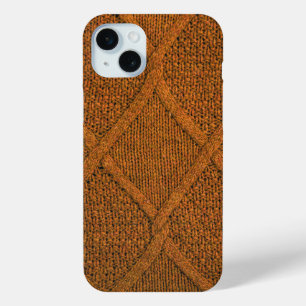 Abstracte gebreide textuur iPhone 15 mini hoesje