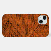 Abstracte gebreide textuur iPhone hoesje (Achterkant horizontaal)