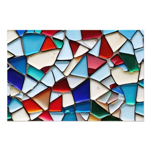 Abstracte gebroken glas kunst foto afdruk (Voorkant)