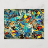 Abstracte gebroken glaskunst briefkaart (Voorkant)