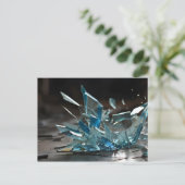 Abstracte gebroken glaskunst briefkaart (Staand voorkant)