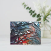 Abstracte gebroken glaskunst briefkaart (Staand voorkant)