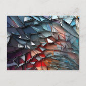 Abstracte gebroken glaskunst briefkaart (Voorkant)