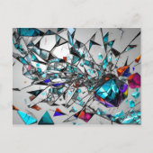 Abstracte gebroken glaskunst briefkaart (Voorkant)