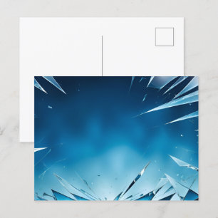 Abstracte gebroken glaskunst briefkaart