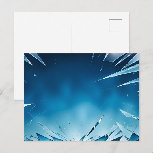 Abstracte gebroken glaskunst briefkaart (Voorkant / Achterkant)
