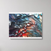 Abstracte gebroken glaskunst canvas afdruk (Voorkant)