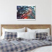 Abstracte gebroken glaskunst canvas afdruk (Insitu (Slaapkamer))