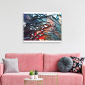 Abstracte gebroken glaskunst canvas afdruk (Insitu (Woonkamer))