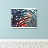 Abstracte gebroken glaskunst canvas afdruk (Insitu (Houten vloer))