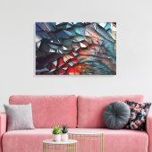 Abstracte gebroken glaskunst canvas afdruk (Insitu (Woonkamer))