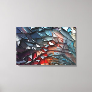 Abstracte gebroken glaskunst canvas afdruk