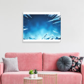 Abstracte gebroken glaskunst canvas afdruk (Insitu (Woonkamer))