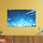 Abstracte gebroken glaskunst canvas afdruk (Insitu (Woonkamer))