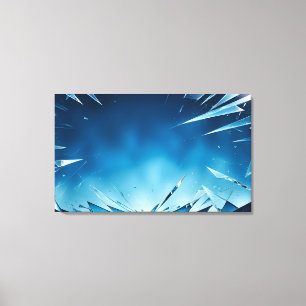 Abstracte gebroken glaskunst canvas afdruk