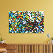 Abstracte gebroken glaskunst canvas afdruk (Insitu (Woonkamer))