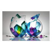 Abstracte gebroken glaskunst foto afdruk (Voorkant)