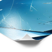 Abstracte gebroken glaskunst foto afdruk (Hoek)