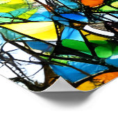 Abstracte gebroken glaskunst poster (Hoek)