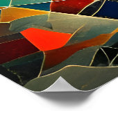 Abstracte gebroken glaskunst poster (Hoek)