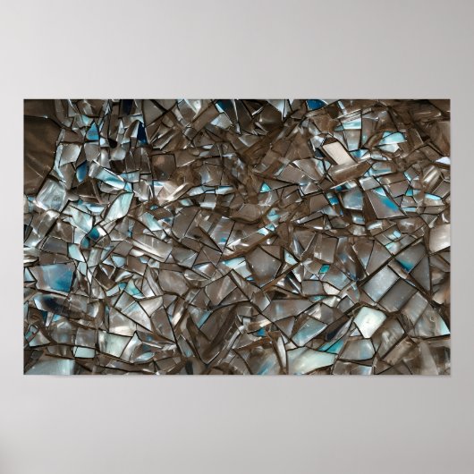 Abstracte gebroken glaskunst poster (Voorkant)