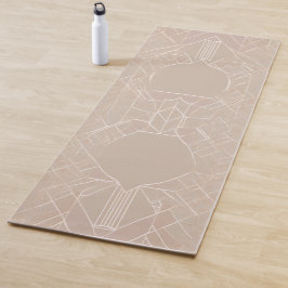 Abstracte Gebroken Lijnen Yoga Mat - Minimalistisc