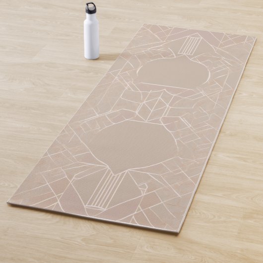 Abstracte Gebroken Lijnen Yoga Mat - Minimalistisc (In situ)