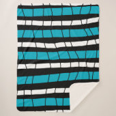Abstracte gebroken strepen sherpa deken (Voorkant)
