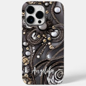 Abstracte gebruikersnaam modern kunstleder Case-Mate iPhone case (Achterkant)