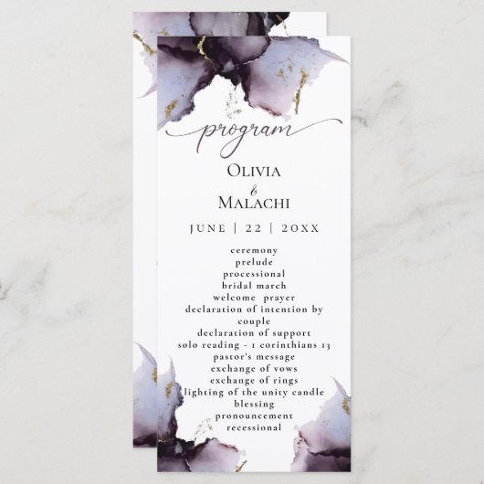 Abstracte gedempte Amethist Heather Paarse c2 (Voorkant / Achterkant)