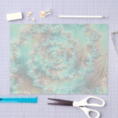 Abstracte Gedempte Pastel Gradiënt Spiraal Fractal Tissuepapier (Craft)