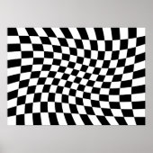 Abstracte gedraaide schaakbord poster (Voorkant)