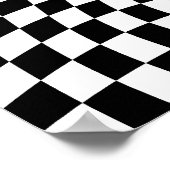 Abstracte gedraaide schaakbord poster (Hoek)