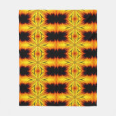 Abstracte geel en bruin patroonkunst fleece deken (Voorkant)