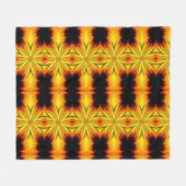Abstracte geel en bruin patroonkunst fleece deken (Voorkant (Horizontaal))
