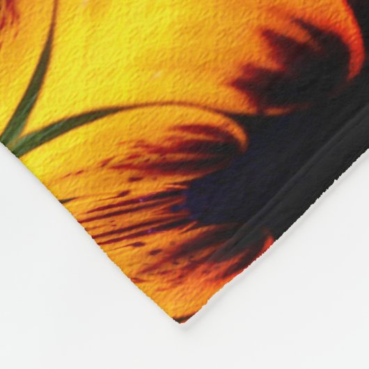 Abstracte geel en bruin patroonkunst fleece deken (Hoek)