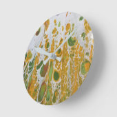 Abstracte geel en groen ronde klok (Hoek)