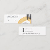 ABSTRACTE GEEL GRAY STUD EARRING DISPLAY KAART MINI VISITEKAARTJE (Voorkant / Achterkant)