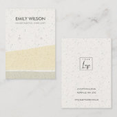 ABSTRACTE GEEL KERAMISCHE WAVEN DIE DE LOGO VAN DE VISITEKAARTJE (Voorkant / Achterkant)