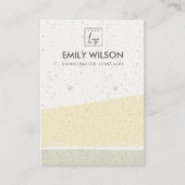 ABSTRACTE GEEL KERAMISCHE WAVEN DIE DE LOGO VAN DE VISITEKAARTJE (Voorkant)