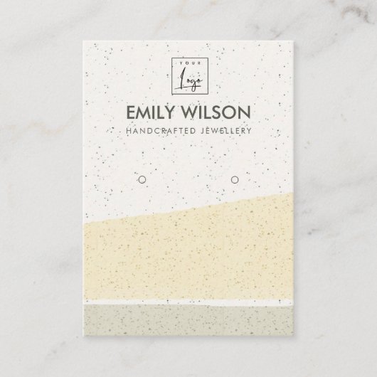 ABSTRACTE GEEL KERAMISCHE WAVEN DIE DE LOGO VAN DE VISITEKAARTJE (Voorkant)