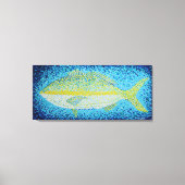 Abstracte geelvintonijn canvas afdruk (Voorkant)