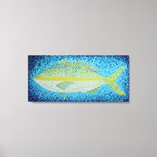 Abstracte geelvintonijn canvas afdruk (Voorkant)