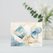 Abstracte geest briefkaart (Staand voorkant)