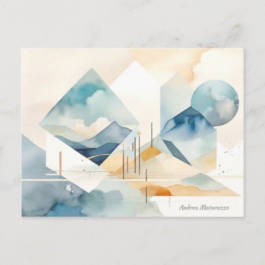 Abstracte geest briefkaart (Voorkant)