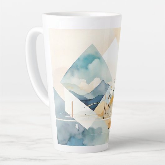 Abstracte geest latte mok (Linkerhoek)