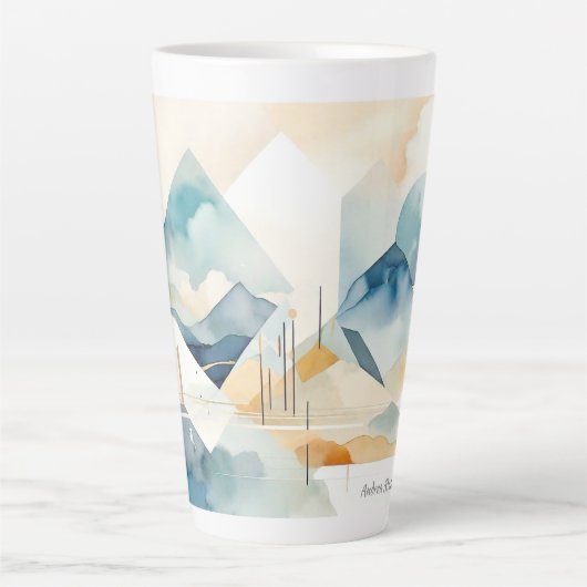 Abstracte geest latte mok (Voorkant)